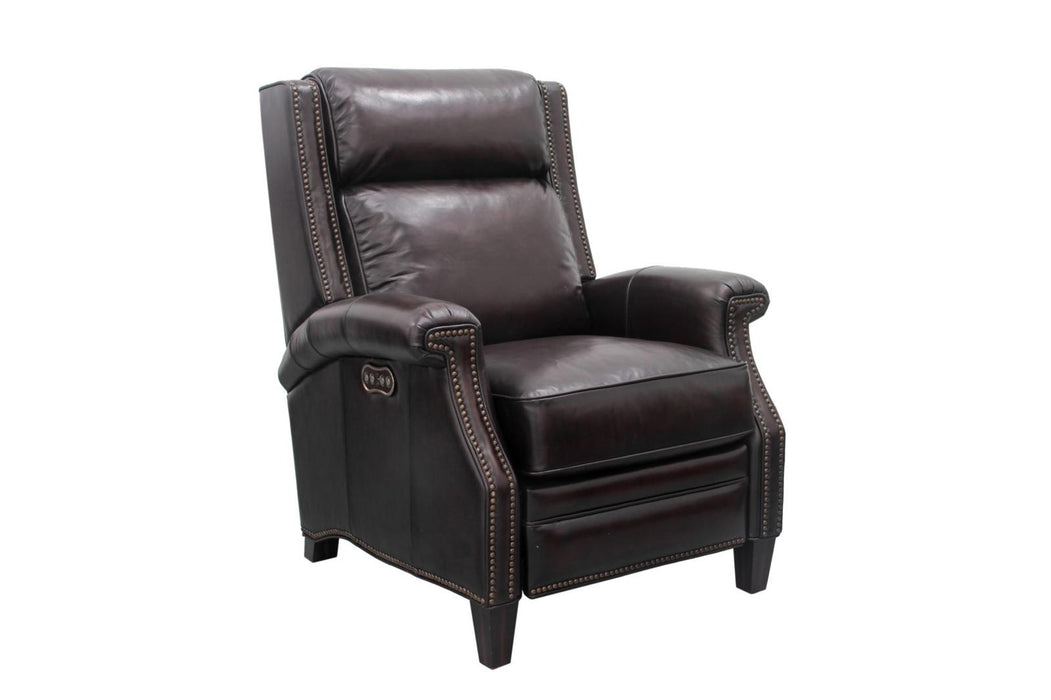 BarcaLounger Barrett Power Recliner with Power Head Rest in Stetson Coffee