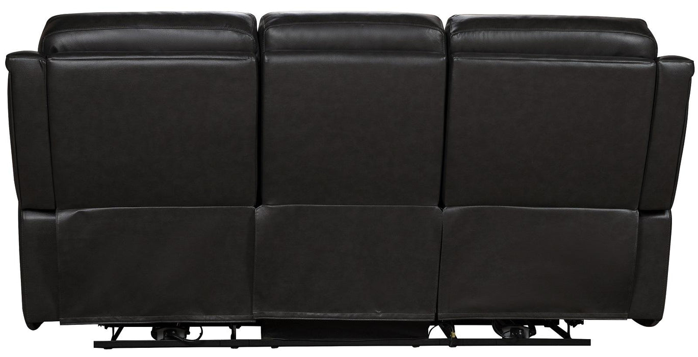 BarcaLounger Burbank Reclining Sofa w/ Power Headrest in Matteo-smokey gray