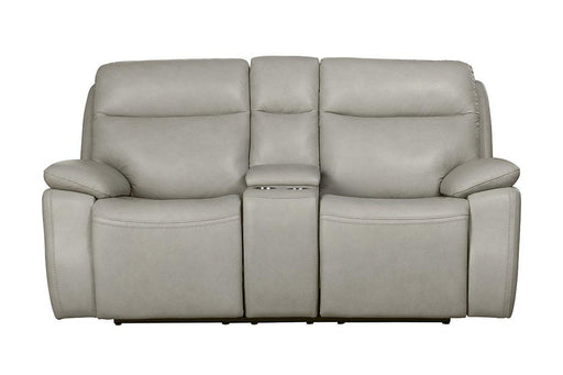 BarcaLounger Micah Console Loveseat w/Power Recline & Power Head Rests in Venzia Cream image