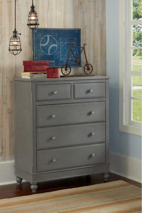 Hillsdale Furniture Lake House 5 Drawer Chest in Stone