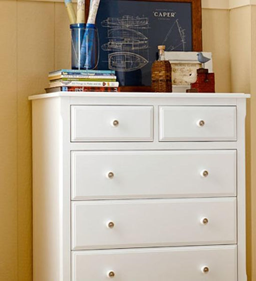 Hillsdale Furniture Lake House 5 Drawer Chest in White image