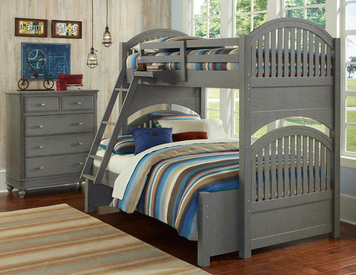 Hillsdale Furniture Lake House Adrian Twin over Full Bunk Bed in Stone image