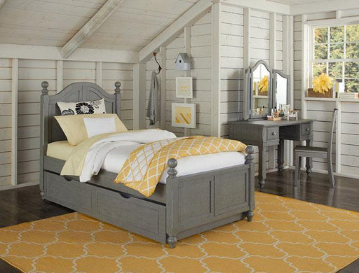 Hillsdale Furniture Lake House Payton Twin Arch Bed with Trundle in Stone image