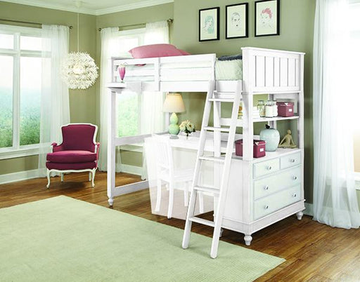 Hillsdale Furniture Lake House Twin Loft Bed in White image