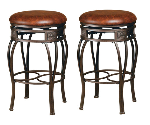 Hillsdale Montello Backless Swivel Bar Stool in Old Steel (Set of 2) image