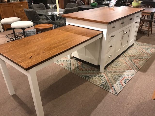 Amish Brookline Shaker Island w/Pull-out Table