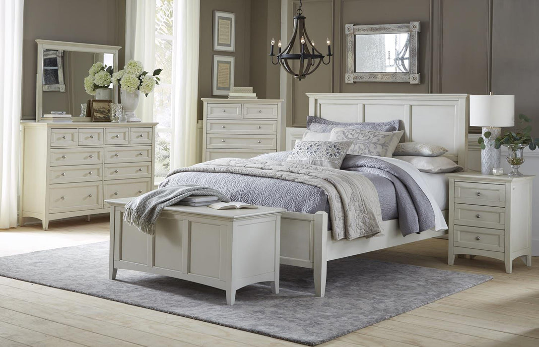 A-America Furniture Northlake King Panel Bed in White Linen