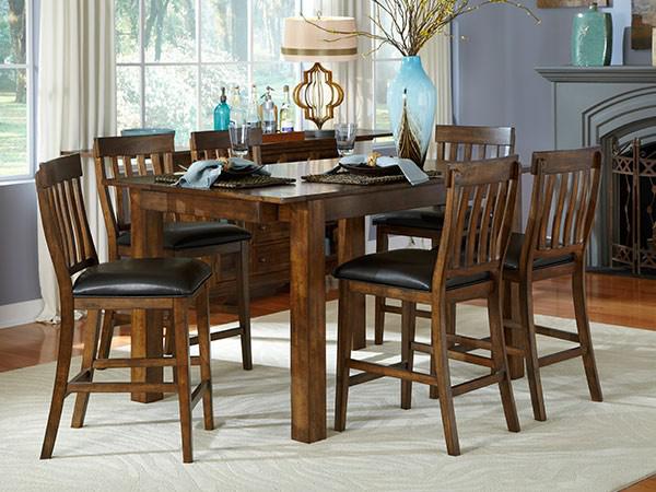 A-America Mariposa Tri- Gathering Table in Rustic Whiskey
