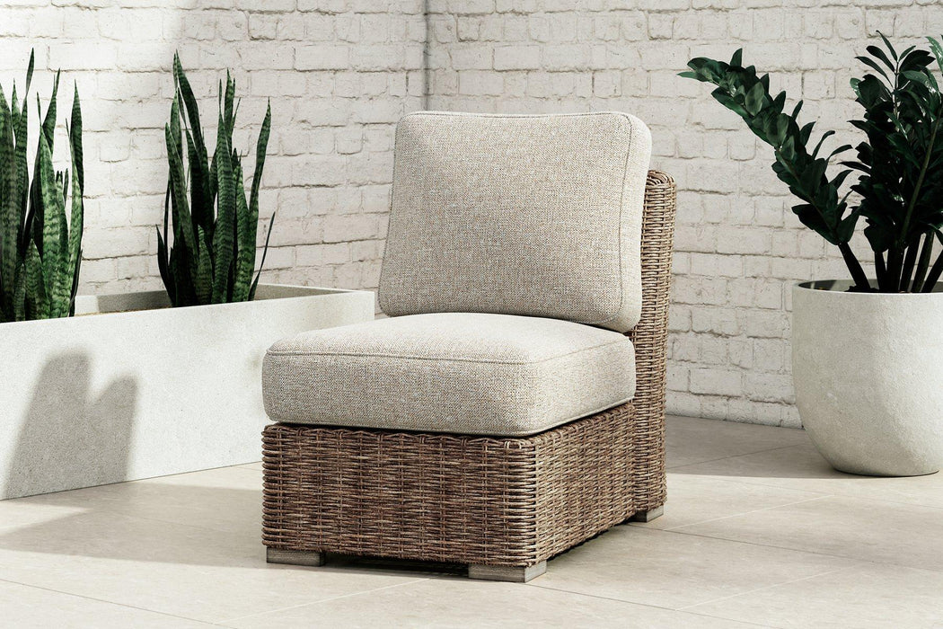 Beachcroft Outdoor Armless Chair with Cushion