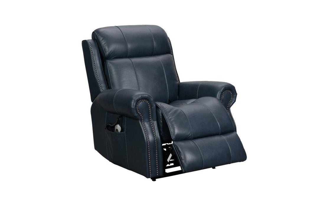 BarcaLounger Langston Lift Chair Recliner w/Power Head Rest & Lumbar in Blue
