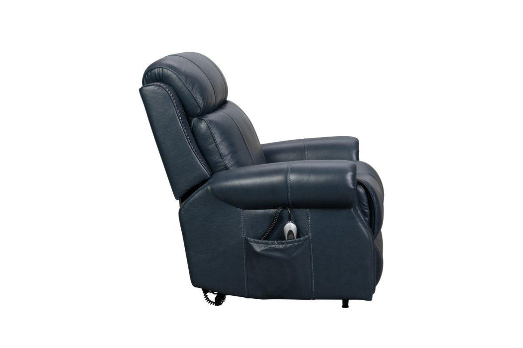 BarcaLounger Langston Lift Chair Recliner w/Power Head Rest & Lumbar in Blue