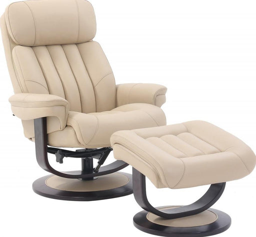 BarcaLounger Oakleigh Pedestal Recliner with Ottoman in Hilton Ivory image