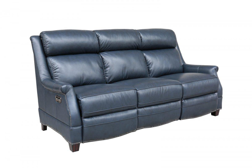 BarcaLounger Warrendale Power Reclining Sofa w/Power Head Rests in Blue