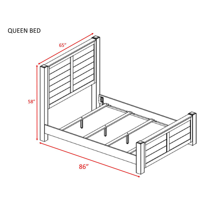 Dawson Creek Queen Panel Bed