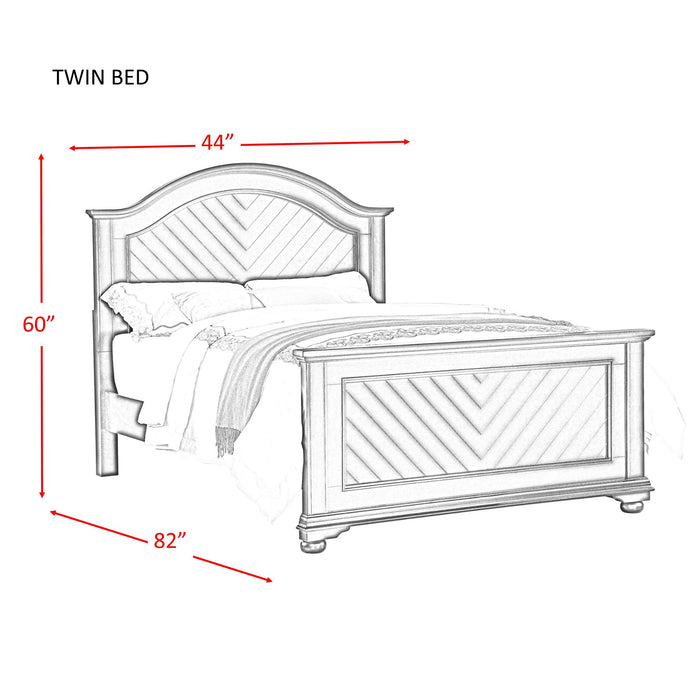 Brookpine White Twin Panel Bed