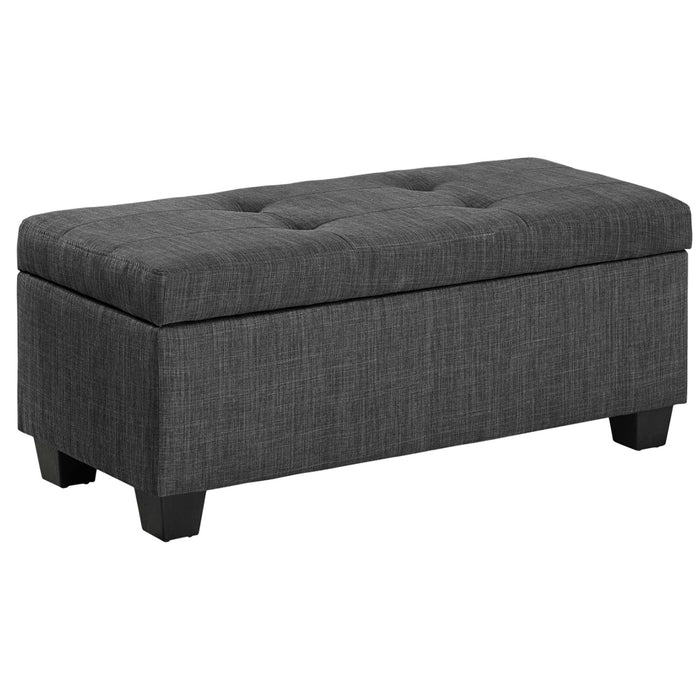 Ethan 3PK Storage Ottoman in Charcoal