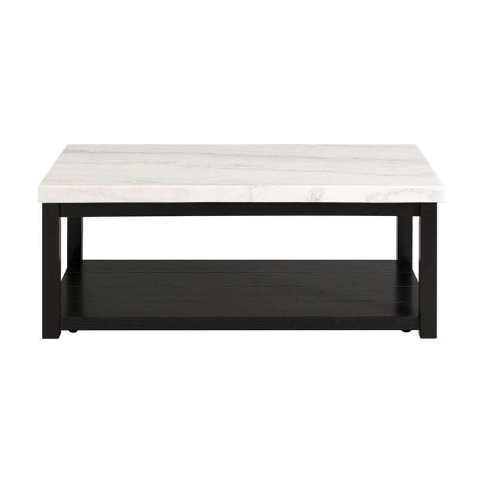 Marcello White Marble Rectangle Coffee Table