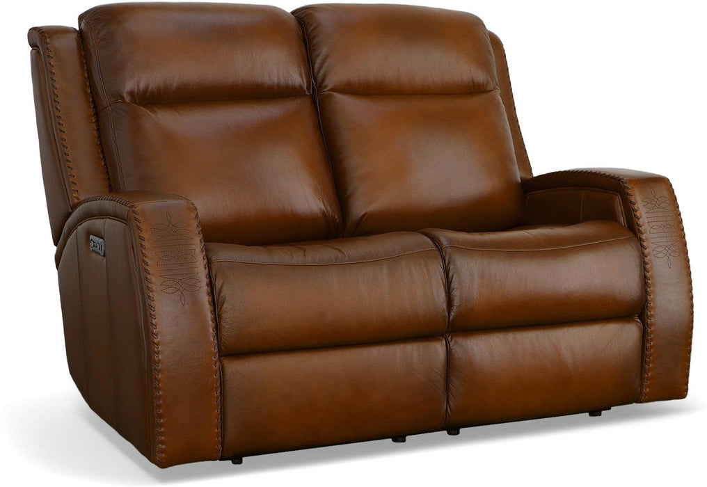 Mustang Power Reclining Loveseat with Power Headrests