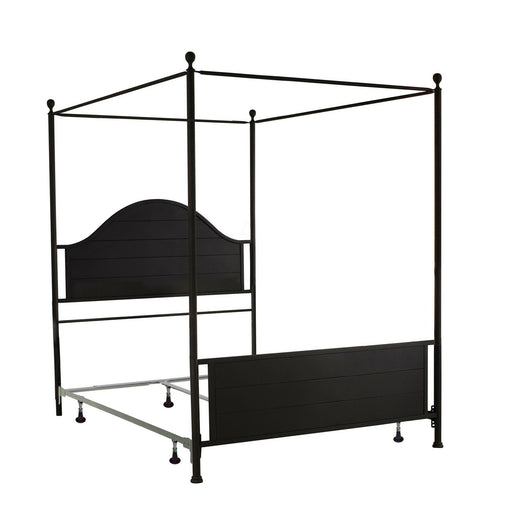 Hillsdale Furniture Cumberland King Metal Canopy Bed in Black image