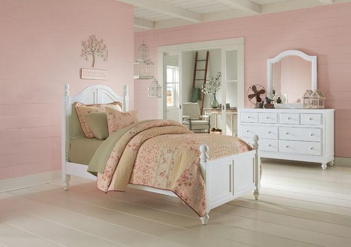 Hillsdale Furniture Lake House Payton Twin Arch Bed in White