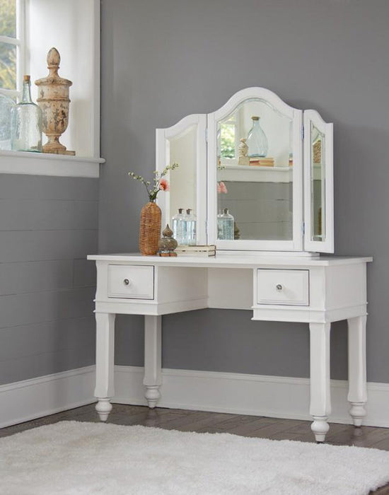 Hillsdale Furniture Lake House Vanity Jewelry Mirror in White