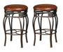 Hillsdale Montello Backless Swivel Counter Stool in Old Steel (Set of 2) image
