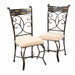 Hillsdale Pompei Side Dining Chairs in Black/ Gold (Set of 2) image