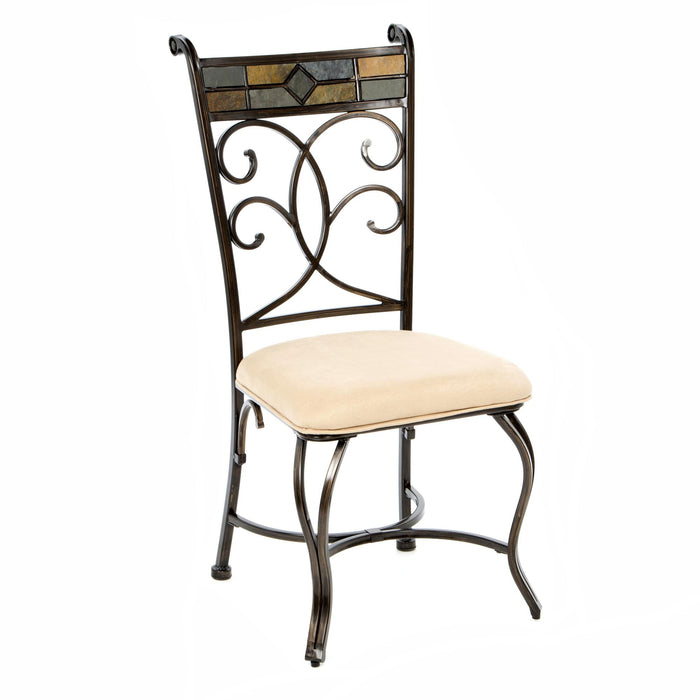 Hillsdale Pompei Side Dining Chairs in Black/ Gold (Set of 2)