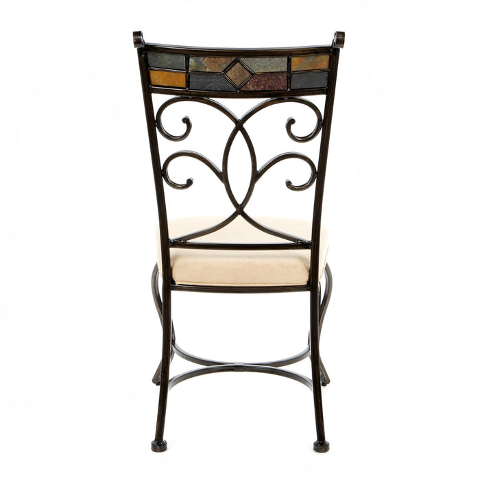 Hillsdale Pompei Side Dining Chairs in Black/ Gold (Set of 2)