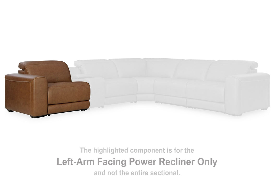 Magic Man Power Reclining Sectional Loveseat with Console