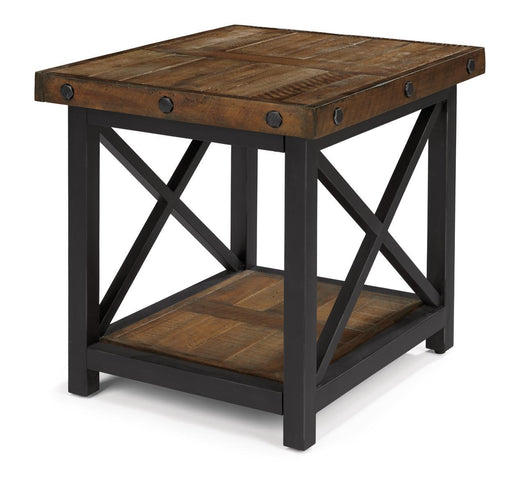 Flexsteel Carpenter Lamp Table in Rustic Brown image