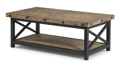 Flexsteel Carpenter Rectangular Coffee Table in Rustic Gray image