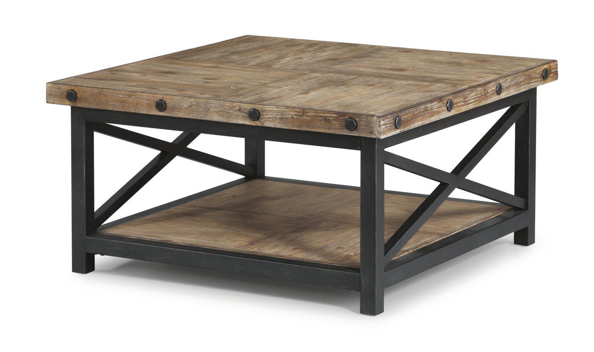 Flexsteel Carpenter Square Cocktail Table in Rustic Gray image