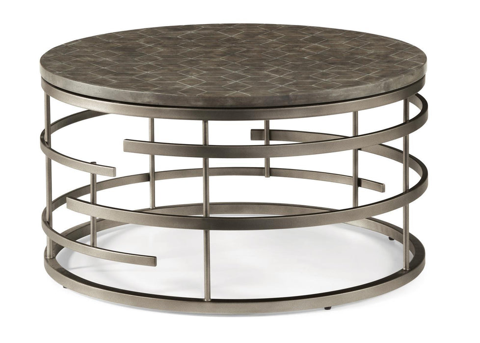 Flexsteel Halo Round Cocktail Table in Silver image