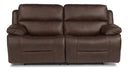 Flexsteel Latitudes Apollo Leather Power Reclining Sofa w/Power Headrests in Brown image