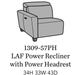 Flexsteel Latitudes Astra Leather LAF Power Recliner w/Power Headrest image