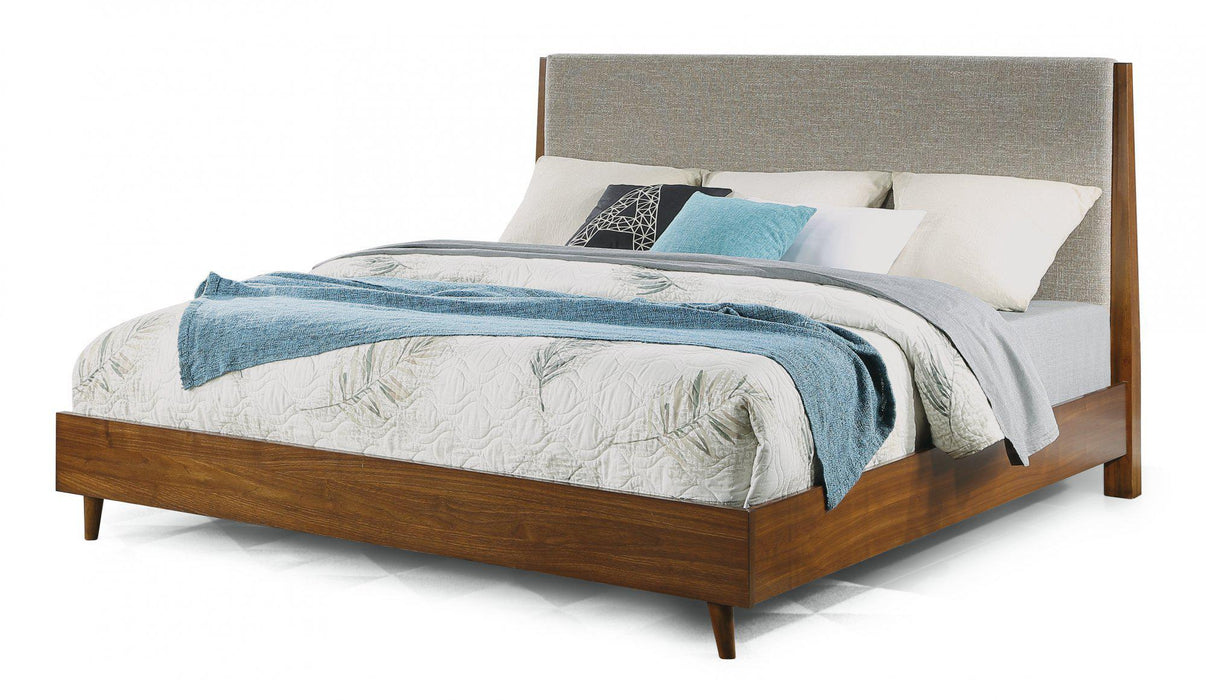 Flexsteel Wynwood Ludwig Upholstered California King Platform Bed in Medium Brown image